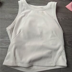 Elegant Cream Sleeveless Tank Top